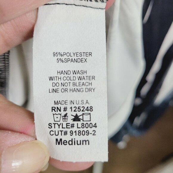 Vintage Crimson Ivy Cold Shoulder Tunic Black & White Boutique Med Empire Waist - Picture 6 of 7